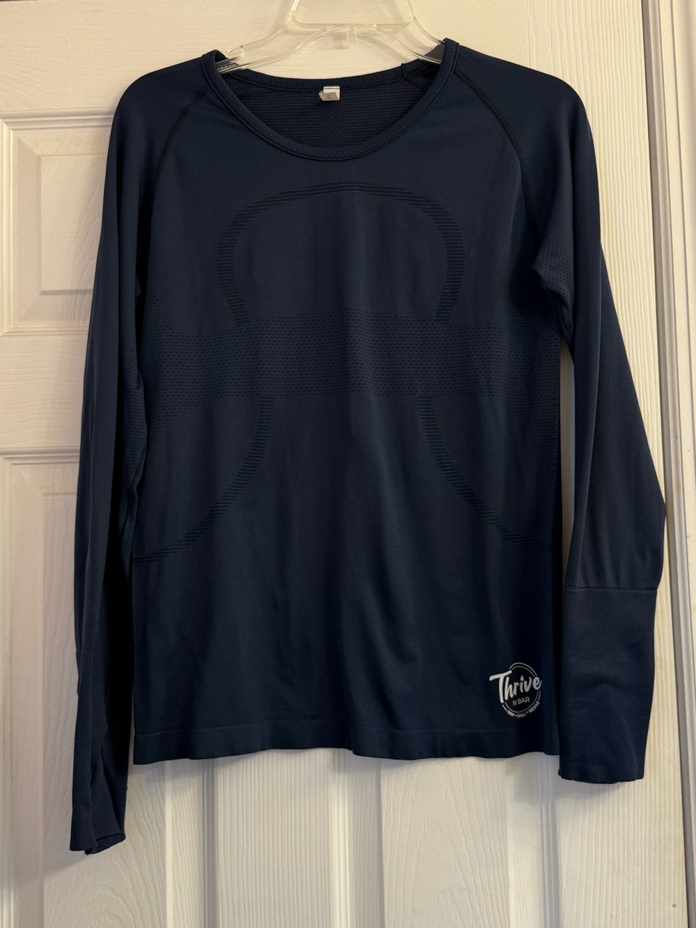 Navy Blue Lululemon Swiftly Tech 2.0 Long Sleeve Shirt Top Size 10
